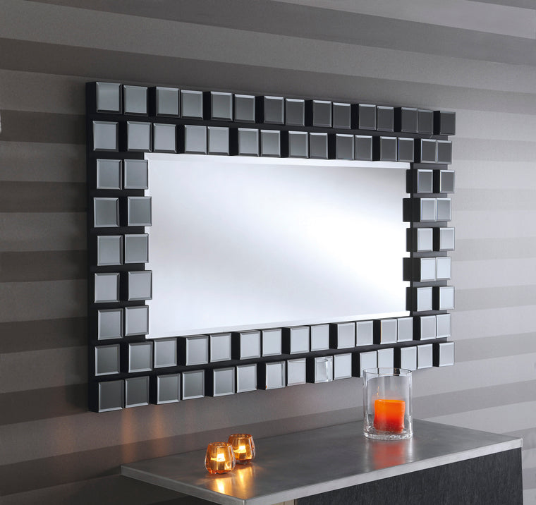 Yearn Art Deco Mona Black Mirror