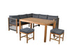 Aspen Solid Acacia Wood Corner Dining Garden Furniture Set