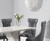 Allen 160cm Ivory White Marble Dining Table