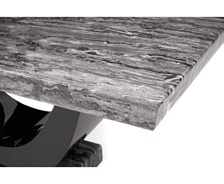 Rivilino 170cm Dark Grey Marble Dining Table