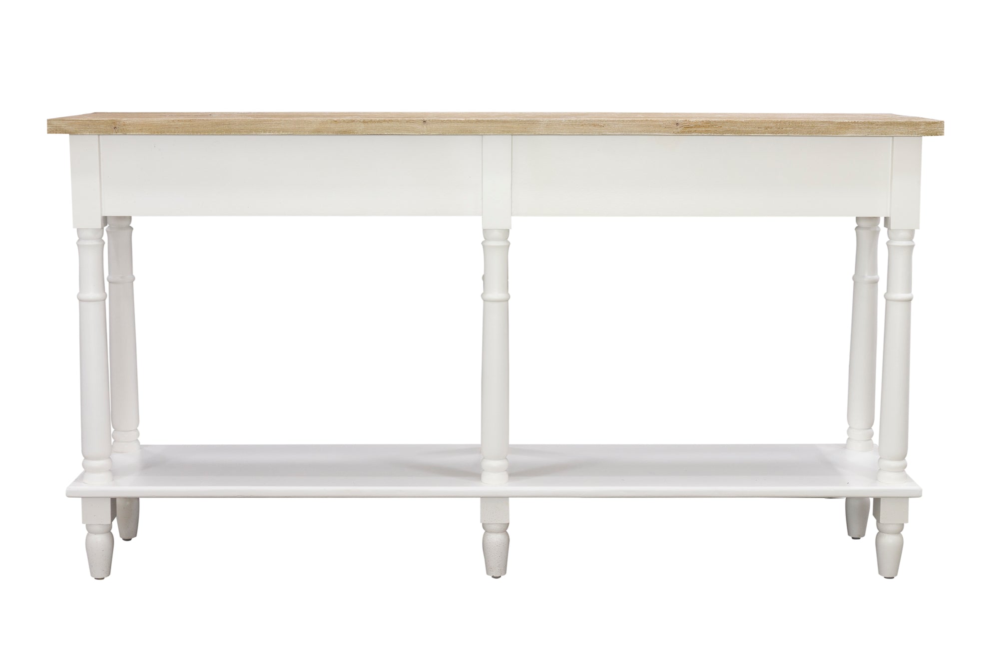 Bodiam Rochester 2 Drawer Console Table with Shelf Antique White