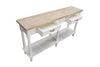 Bodiam Rochester 2 Drawer Console Table with Shelf Antique White