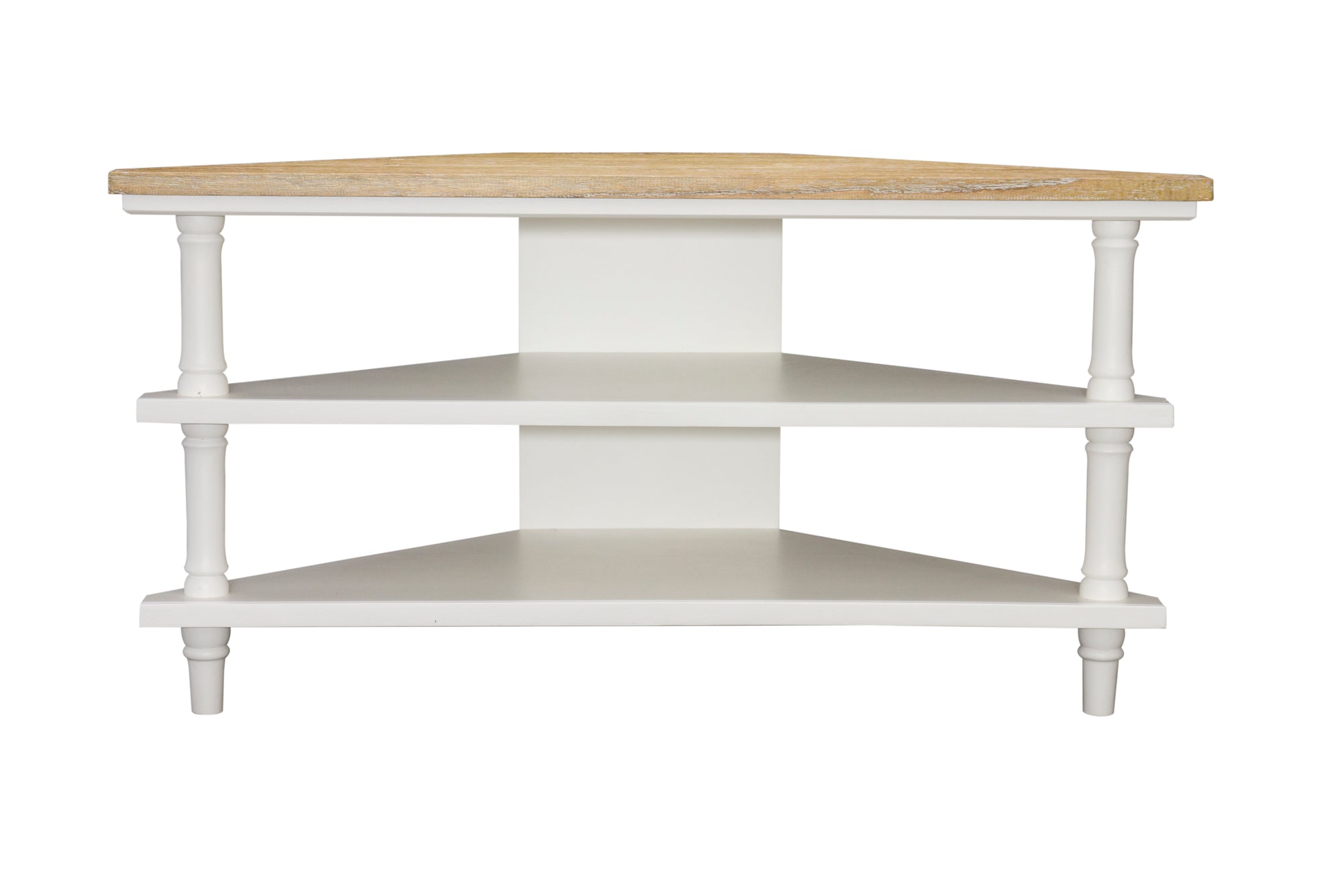 Bodiam Rochester Corner TV Unit 2 Shelves Antique White