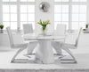 Ramiro 130cm Round Ivory White Marble Dining Table