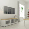 Axton Westchester TV Unit - Wide - 2 Doors 1 Shelf In White and Oak