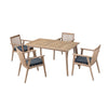 Winslow Outdoor Acacia Wood Dining Table Set with 4 Chairs