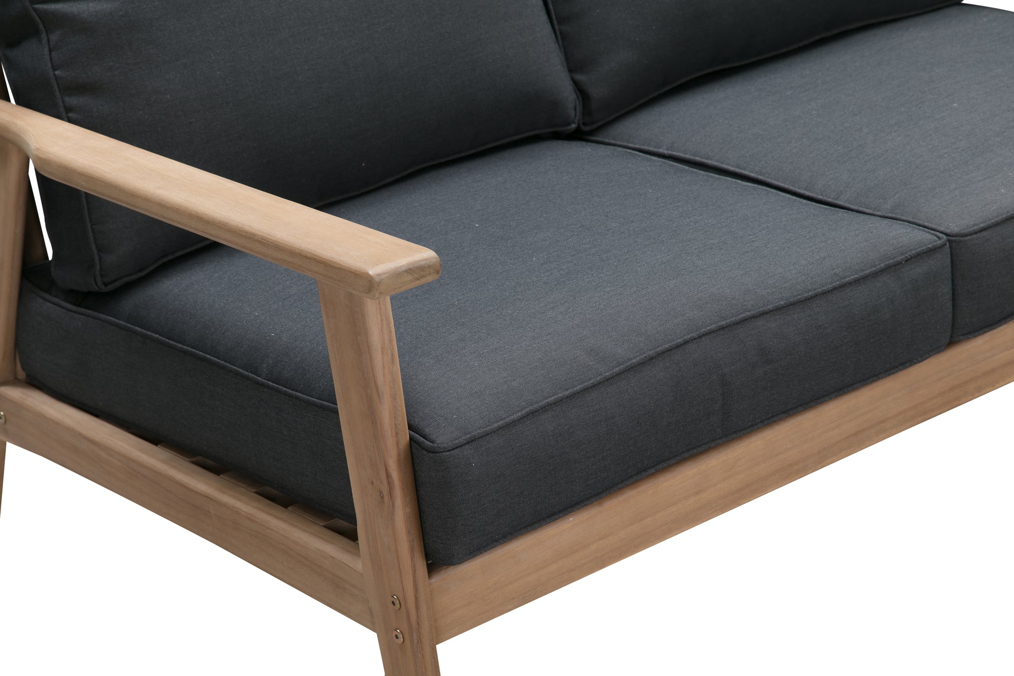 Winslow 4 Piece Acacia Wood Garden Seat Set Two Seater Sofa Coffee Table and Two Armchairs