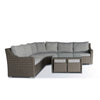 Home Junction Sabine Modern Luxury Grey Corner Sofa with Coffee Table and Four Stools