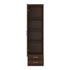 Axton Pelham Tall 1 Door 2 Drawer Narrow Cabinet In Dark Mahogany Melamine