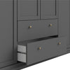 Axton Westchester Wardrobe with 4 Doors and 2 Drawers In Matt Grey