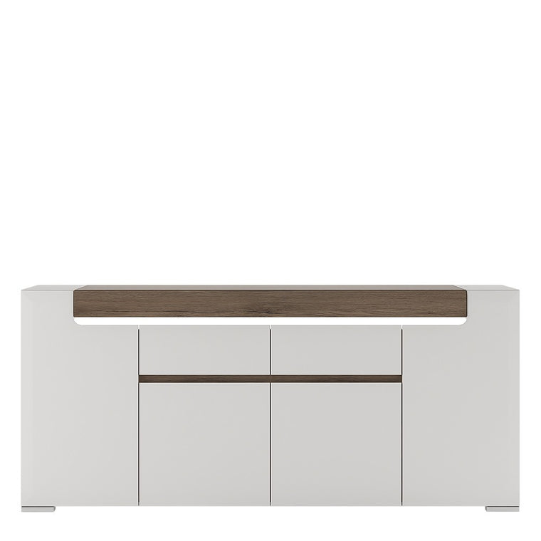 Axton Bronxdale Wide 4 Door 2 Drawer Sideboard (inc. Plexi Lighting)