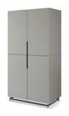 Gillmore Space Alberto Wardrobe Grey With Dark Chrome Accent