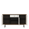 Axton Belmont 3 Door 1 Drawer Sideboard With The Walnut And Dark Panel Finish