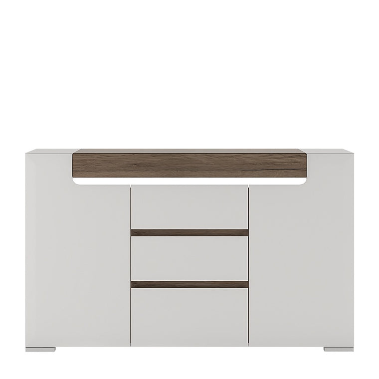 Axton Bronxdale 2 Door 3 Drawer Sideboard (inc. Plexi Lighting)