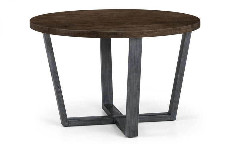 Julian Bowen Brooklyn Round Dining Table Dark Oak 120cm