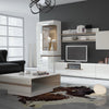 Axton Norwood Living Wide TV Unit In White With A Truffle Oak Trim