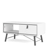 Axton Longwood Coffee Table With 1 Drawer In Matt White