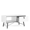 Axton Longwood Coffee Table With 1 Drawer In Matt White