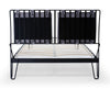 Gillmore Space Finn King Bed Pewter Grey Upholstered & Black Frame