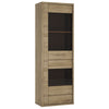 Axton Kingsbridge 1 Door 1 Drawer Narrow Glazed Display Cabinet