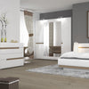 Axton Norwood Bedroom 4 Drawer Chest In White With A Truffle Oak Trim