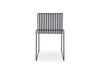 Gillmore Space Finn Stacking Dining Chair Silver Upholstered & Black Frame