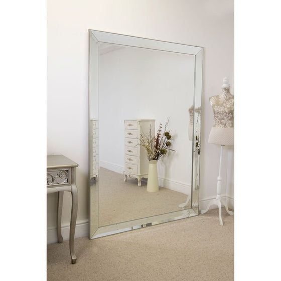 Carrington All Glass Modern Large Leaner Mirror 202 x 141 CM