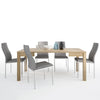 Axton Kingsbridge Extending Dining Table + 6 Milan High Back Chair Grey