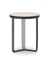 Gillmore Space Finn Circular Side Table Pale Oak Top & Black Frame