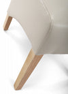 Hawksmoor Ivory Leather Match Roll Back Dining Chair (Pair)