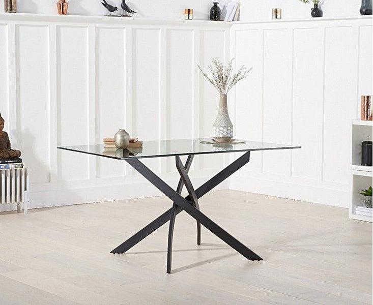 Marina 120cm Rectangular Glass Dining Table