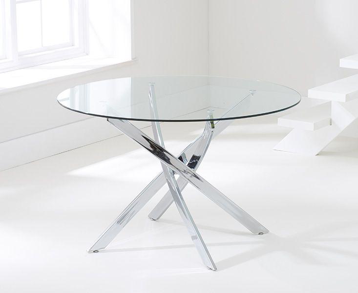 Daytona 120cm Glass Round Dining Table