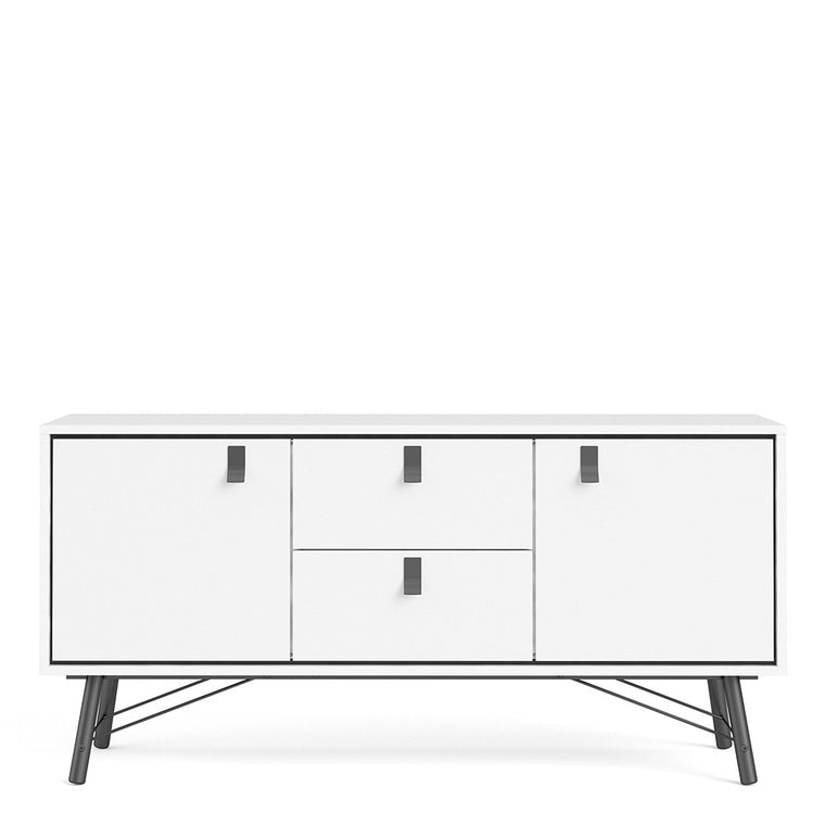 Axton Longwood Sideboard 2 Doors + 2 Drawers In Matt White