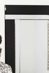 Carrington Large Black Double Bevelled All Glass Mirror 144 x 115.5CM