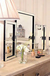 Carrington Silver All Glass Dressing Table Mirror 56 x 76 CM