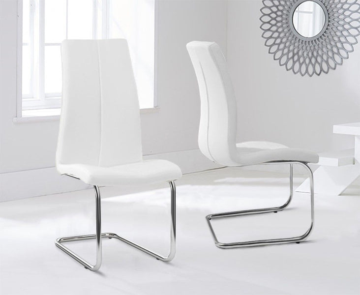 Brittney 160cm Oval Ivory White Marble Dining Table With Tonia Chairs