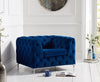 Alegra Blue Plush Armchair