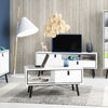 Axton Longwood TV-Unit 1 Door + 1 Drawer In Matt White