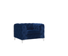 Alegra Blue Plush Armchair