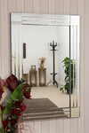 Carrington All Glass Bevelled Square Corner Large Dress Mirror 120 x 80 CM