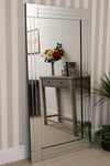 Carrington All Glass Bevelled Square Corner Full Length Mirror 174 x 85 CM