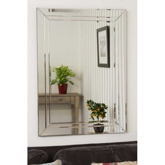 Carrington All Glass Large Wall Mirror 100 x 70 CM