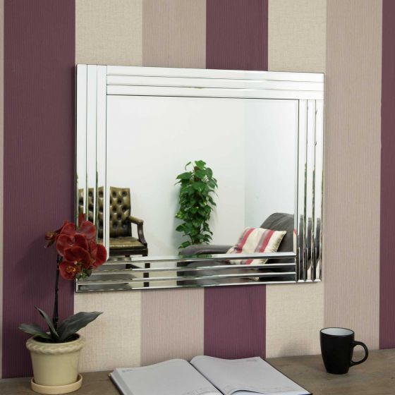 Carrington All Glass Triple Edge Bevelled Mirror 68 x 58 CM