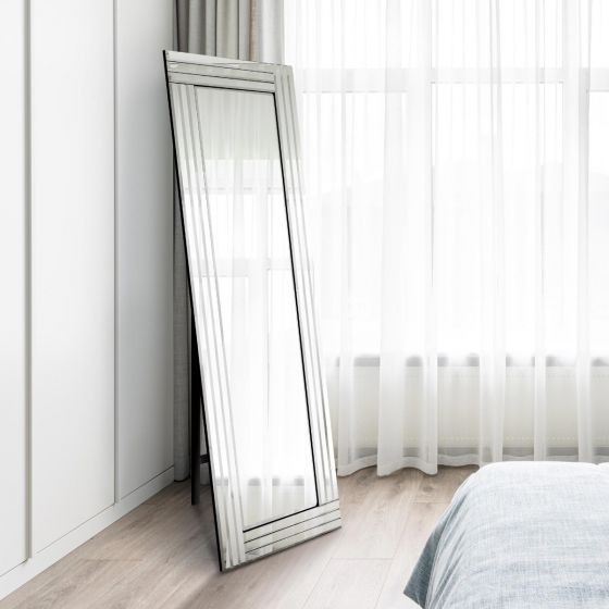 Carrington Venetian Modern Cheval Triple-Bevel Free Standing Mirror 170 x 58 CM 5ft7 x 1ft11