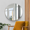 Carrington All Glass Bevelled Classic Design Round Mirror 90 x 90CM